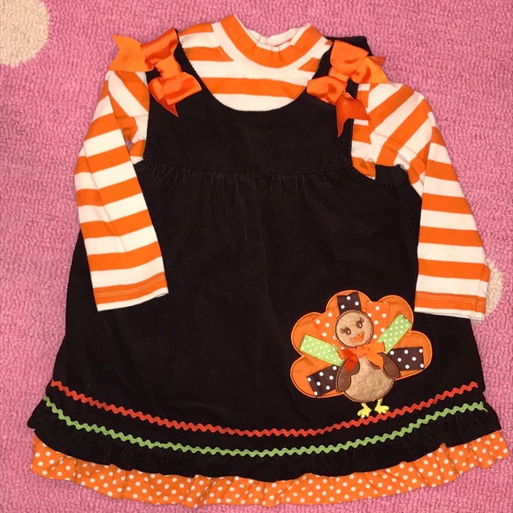 Rare Editions Other - Rare Editions Thanksgiving Toddler Dress 24 mo